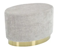 Puff Goldy Ovale Piccolo Grigio Cm 52X35X35(m-1)