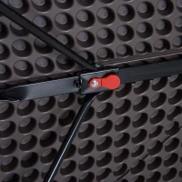 Outsunny 4ft Height Adjustable Folding Picnic Trestle Table for Outdoor Events Garden Camping BBQ Party – Brown (122 x 61cm)(m-9)