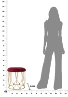 Sgabello Amelie Bordeaux Ø Cm 40.5X46.5(m-3)
