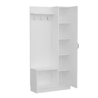 Homemania Mobile Ingresso Orion W80xD32xH173 cm Bianco(m-9)