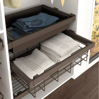 Emuca Kit di guide e cassetto metallico Moka per vano 800 mm in finitura verniciata moka(m-3)