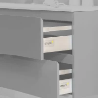 Emuca Kit cassetto per cucina Vantage-Q, altezza 83 mm, prof. 500 mm, chiusura soft, Acciaio, Grigio metallizzato(m-1)
