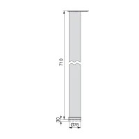 Emuca Gamba per tavolo regolabile D. 80 x 710 mm di acciaio cromato(m-2)