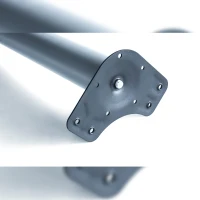 Emuca Gamba per tavolo regolabile D. 80 x 1.100 mm di acciaio verniciato grigio metallizzato(m-4)
