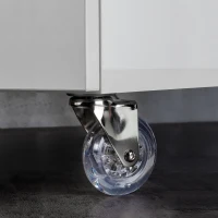 Emuca Kit di 4 ruote transparenti  Slip D. 75 mm con piastra di montaggio e cuscinetti a sfera(m-4)