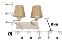 Lampada Da Muro Glam Flame Doppia Cm 32X18X30(m-8)