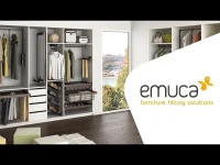 Emuca Cassetto porta scarpe Moka per modulo 900 mm in finitura verniciata moka(m-4)