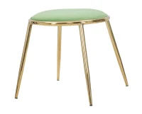 Sgabello Glam Emily Verde Cm Ø 45X45 (Misura Gambe Cm 45)(m-5)
