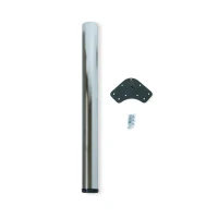 Emuca Gamba per tavolo regolabile D. 80 x 1.100 mm di acciaio nichel satinato(m-1)