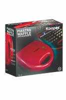 Kooper Tostiera Per Waffle Rossa 750 W(m-3)