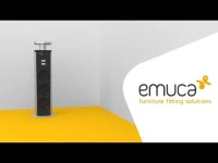 Emuca Torretta Multipresa Vertikal da incasso con 3 prese tipo Schuko e Connettori USB(m-6)
