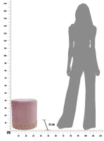 Sgabello Ring Rosa Cm Ø 35X42(m-5)