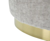 Puff Goldy Ovale Piccolo Grigio Cm 52X35X35(m-6)