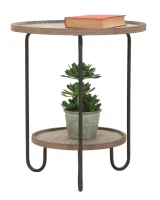 Tavolinetto Arex 2 Ripiani Cm  Ø 48X54,5(m-3)