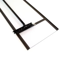 Emuca Specchio estraibile per interni di armadio., Verniciato moka, Acciaio e Tecnoplastica e Vetro(m-5)