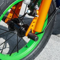 HOMCOM Kids Kick Scooter, Push Scooter, Adjustable Height, Front Rear Dual Brakes, 12-Inch Inflatable Rubber Wheels, for 5+ Years, Orange(m-8)