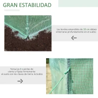 Outsunny Invernadero de Jardín Tipo Caseta Vivero Casero de Acero con 2 Niveles 4 Estantes y Puerta Enrollable para Cultivos Plantas Macetas Flores 143x143x195 cm Verde(m-7)