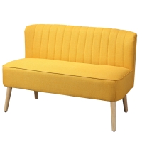 HOMCOM Stoffsofa 2-Sitzer 117 cm x 56,5 cm x 77 cm