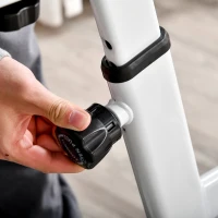 HOMCOM Bicicleta Estática con Pantalla LCD Volante de Inercia 8 kg Resistencia Regulable 103x53x100-114 cm Acero Blanco(m-8)