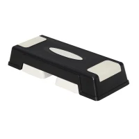HOMCOM Stepboard stepper aerobics fitness hometrainer drievoudig in hoogte verstelbaar zwart(m-1)