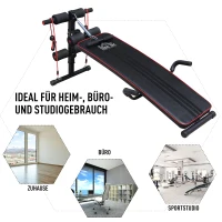 HOMCOM sit up buiktrainer trainingsbank fitnessbank in hoogte verstelbaar(m-7)