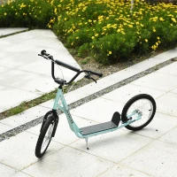 HOMCOM step kinderscooter scooter stadsscooter luchtbanden verstelbaar blauw(m-7)