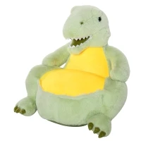 HOMCOM Pluche kinderfauteuil knuffel kinderstoel dinosaurus voor kinderkamer groen(m-1)