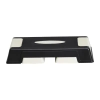 HOMCOM Stepboard stepper aerobics fitness hometrainer drievoudig in hoogte verstelbaar zwart(m-4)