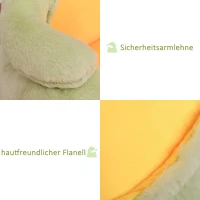 HOMCOM Pluche kinderfauteuil knuffel kinderstoel dinosaurus voor kinderkamer groen(m-6)