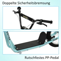HOMCOM step kinderscooter scooter stadsscooter luchtbanden verstelbaar blauw(m-6)