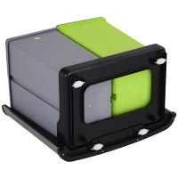 HOMCOM Afvalbak afvalscheidingssysteem prullenbak met sensor 72 L 3 vakken rvs zilver(m-7)