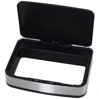 HOMCOM Afvalbak afvalscheidingssysteem prullenbak met sensor 72 L 3 vakken rvs zilver(m-9)