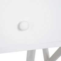 HOMCOM nachttafel telefoontafel bijzettafel wonkamertafel met schuiflade hout wit(m-9)