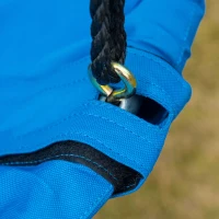 Outsunny huśtawka dziecięca huśtawka ogrodowa z metalową ramą huśtawka z siatki huśtawka na stelażu zestaw huśtawek huśtawka podwójna z drabinką wspinaczkową dla maks. 4 dzieci w wieku 3-10 lat 285 x 138 x 175 cm | Aosom(m-6)