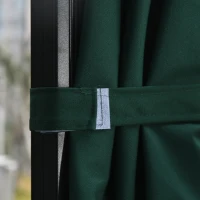 Outsunny Sombrilla de Jardín 300x300 cm Parasol de Aluminio con Manivela Poste Giratorio 360° Doble Techo Inclinable en 6 Posiciones y Base Cruzada Incluida Verde(m-8)