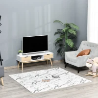 HOMCOM Tappeto Puzzle Morbido in EVA Antiscivolo con Effetto Marmo, 9 Pezzi e 18 Bordi, per Fitness e Cameretta, Area coperta 3.24m²(m-2)