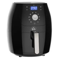 HOMCOM Friggitrice ad Aria Calda da 1700W e 5.5L Temperatura Regolabile, Cestello in Alluminio(m-1)