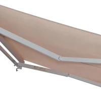 Outsunny Tenda da Sole a Bracci 3x2m Avvolgibile Manuale in Poliestere Beige(m-8)