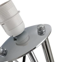 HOMCOM Elegante Lampada da Terra a Treppiede con Paralume in Tessuto Bianco e Gambe Intrecciate, Lampadine E27 Φ48 x 162cm(m-8)