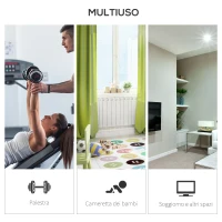 Homcom Tappeto Puzzle Antiscivolo Colorato in Schiuma EVA Set da 24 Pezzi da 61x61cm, Tappeto Fitness e Gioco(m-6)