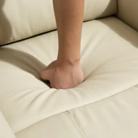 HOMCOM Poltrona Reclinabile Alzapersona in Ecopelle Massaggiante e Riscaldante con Sollevatore Automatico e Telecomando(m-9)