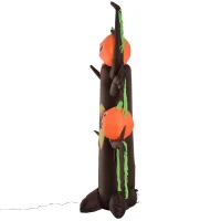 HOMCOM Gonfiabile per Hallowen a Forma di Albero Infestato con Zucche Lanterne a LED Alto 2,4 metri(m-5)
