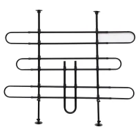 PawHut Rete Divisorio Regolabile per Auto, Dimensioni Universali, per Cani e Animali Domestici, in Metallo e PVC, Nero, 85-150 x 85-128cm(m-1)