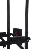 HOMCOM Stazione Fitness Multifunzione Power Tower per Allenamento a Casa Professionale Portata 120kg 129x98x172-224cm(m-14)