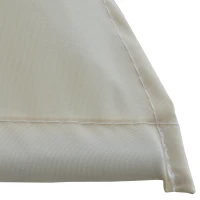 Outsunny Tenda Frangivista a Ventaglio Salvaspazio e Richiudibile in Alluminio e Poliestere, 140x10x140cm Bianco Crema(m-8)