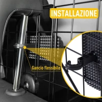 PawHut Barriera Divisore per Cani Universale per Poggiatesta Macchina Facile da Installare Regolabile 89-122cm(m-6)