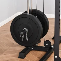 HOMCOM Palestra Multifunzione Stazione Fitness per Allenamento a Casa e Professionale, in Acciaio, 155x118x220cm, Nero(m-12)