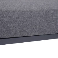 Outsunny Ensemble salon de jardin design contemporain style yachting 5 places avec coussins et table basse aluminium gris(m-7)