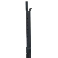 HOMCOM Rack Palestra Regolabile in Altezza su 12 Livelli, Rack Squat in Acciaio, Supporto Bilanciere Max 150KG, 52x48x108-163 cm, Nero(m-9)