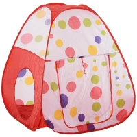 HOMCOM Tenda 3 in 1 per Bambini 18+ Mesi con Tunnel, Vasca Palline e Canestro, Sistema Pop-Up (290x120x90cm)(m-9)